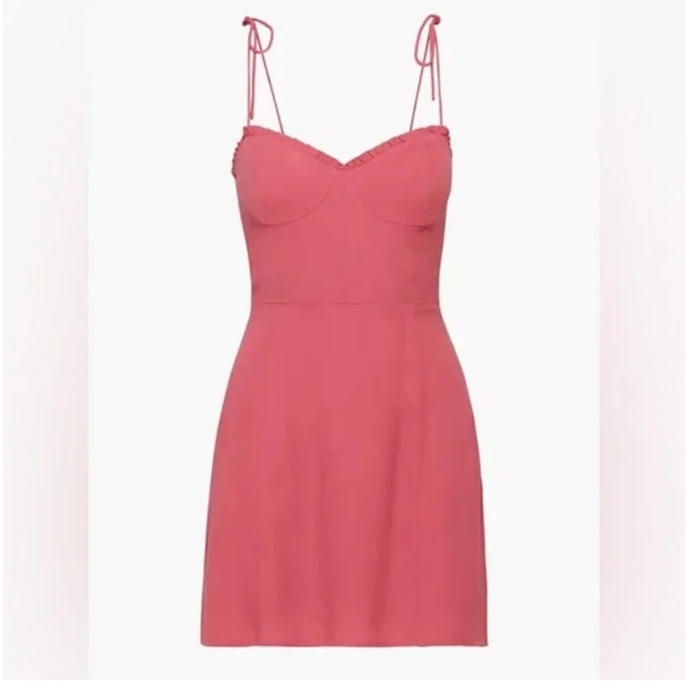 Aritzia Wilfred Fable mini dress Rosy Red size 16 feminine